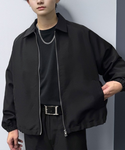 L'atelier(ラトリエ)の「ルーズシルエット ボックス ジップブルゾン(ブルゾン・メンズ・グレー/ブラック/ネイビー・M/L)」の4枚目の写真