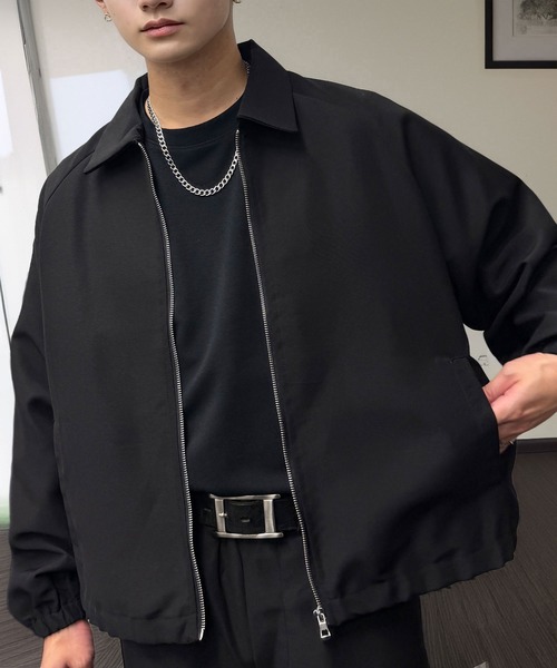 L'atelier(ラトリエ)の「ルーズシルエット ボックス ジップブルゾン(ブルゾン・メンズ・グレー/ブラック/ネイビー・M/L)」の6枚目の写真