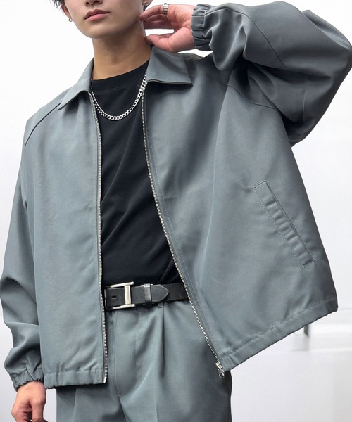L'atelier(ラトリエ)の「ルーズシルエット ボックス ジップブルゾン(ブルゾン・メンズ・グレー/ブラック/ネイビー・M/L)」の7枚目の写真