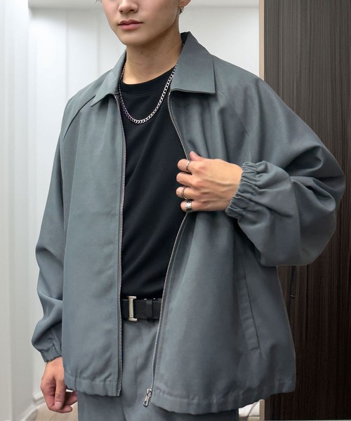 L'atelier(ラトリエ)の「ルーズシルエット ボックス ジップブルゾン(ブルゾン・メンズ・グレー/ブラック/ネイビー・M/L)」の17枚目の写真