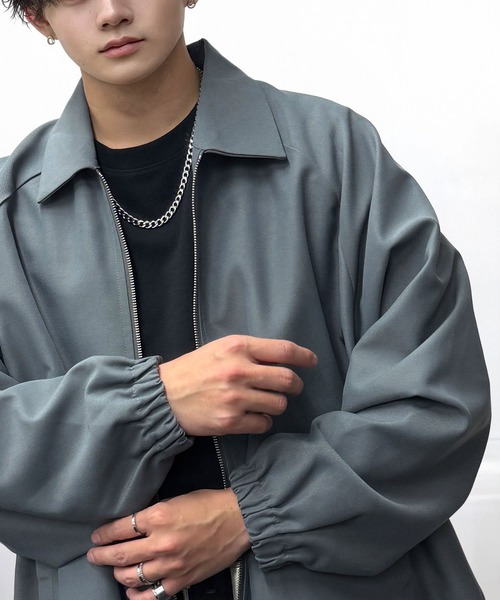 L'atelier(ラトリエ)の「ルーズシルエット ボックス ジップブルゾン(ブルゾン・メンズ・グレー/ブラック/ネイビー・M/L)」の18枚目の写真
