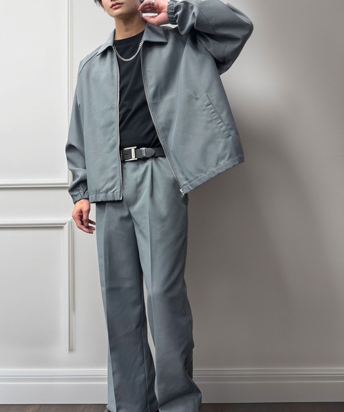 L'atelier(ラトリエ)の「ルーズシルエット ボックス ジップブルゾン(ブルゾン・メンズ・グレー/ブラック/ネイビー・M/L)」の8枚目の写真