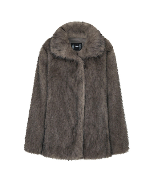 FLAREUP(フレアアップ)の「ユア ファージャケット (FL-063_Faded Charcoal)(ムートンコート・レディース・ダークグレー・1/2)」の1枚目の写真