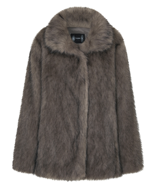 FLAREUP(フレアアップ)の「ユア ファージャケット (FL-063_Faded Charcoal)(ムートンコート・レディース・ダークグレー・1/2)」の9枚目の写真