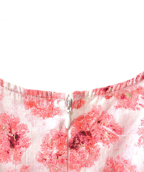 IEDIT（イディット）の「ＩＥＤＩＴ　ＣＡＬＬＡコラボ　華やかなプリントが美しいペプラムトップス　　　（シャツ/ブラウス・レディース・レッド/レモンイエロー/ブルーグリーン・LARGE/MEDIUM/SMALL）」の15枚目の写真