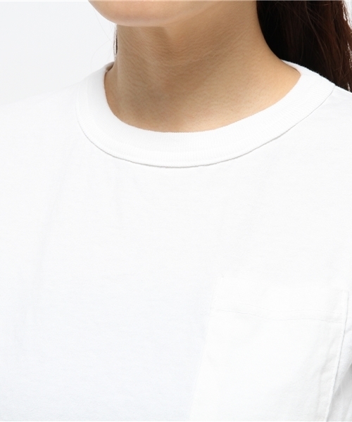 Champion（チャンピオン）の「【Champion】 US POKET T-shirt（Tシャツ/カットソー・レディース・カーキ/ブラック/ホワイト・SMALL）」の8枚目の写真