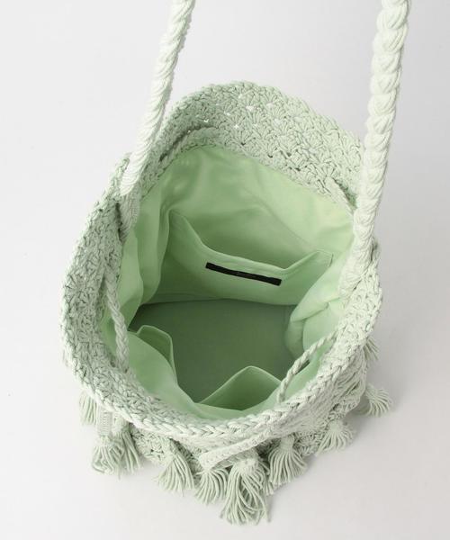 Another Edition（アナザーエディション）の「マクラメ巾着ショルダー/AEBC Macrame キンチャク◆（ショルダーバッグ・レディース・オフホワイト/オレンジ/ライム・FREE）」の11枚目の写真