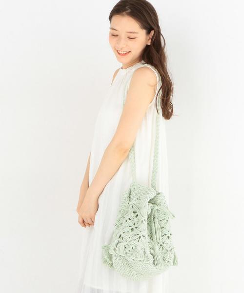 Another Edition（アナザーエディション）の「マクラメ巾着ショルダー/AEBC Macrame キンチャク◆（ショルダーバッグ・レディース・オフホワイト/オレンジ/ライム・FREE）」の16枚目の写真