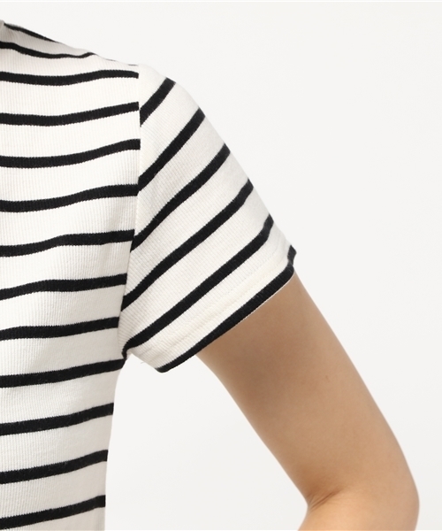 SLY（スライ）の「LACE UP テレコT/SH（Tシャツ/カットソー・レディース・レッド/ホワイト/ブラック/マルチ・1/2）」の11枚目の写真