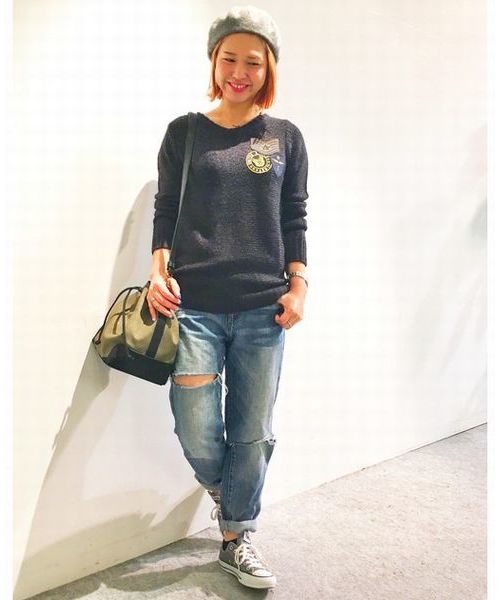 AVIREX（アヴィレックス）の「avirex/アヴィレックス/ シンプルバスクベレー帽（ハンチング/ベレー帽・レディース・ネイビー/ブラック/グレー・FREE）」の8枚目の写真