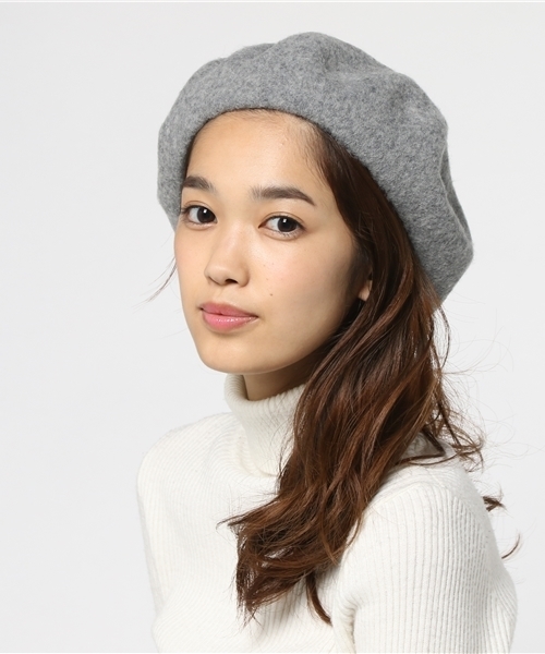 AVIREX（アヴィレックス）の「avirex/アヴィレックス/ シンプルバスクベレー帽（ハンチング/ベレー帽・レディース・ネイビー/ブラック/グレー・FREE）」の2枚目の写真