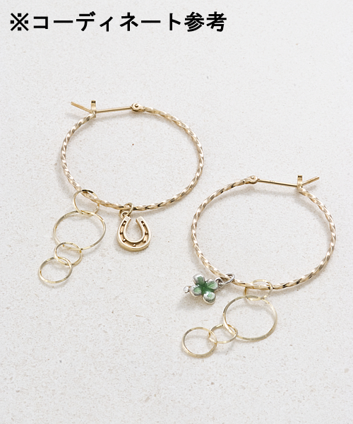 agete（アガット）の「K10フープピアス（9211271/10092112071