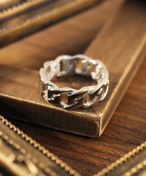 Vaya Con Dios（ヴァヤコンディオス）の「【VayaConDios/ヴァヤコンディオス】ステンレス製チェーンリング（リング・メンズ・シルバー/ゴールド/ブラック・11号/17号/19号/21号/#21/#17/#19）」の3枚目の写真