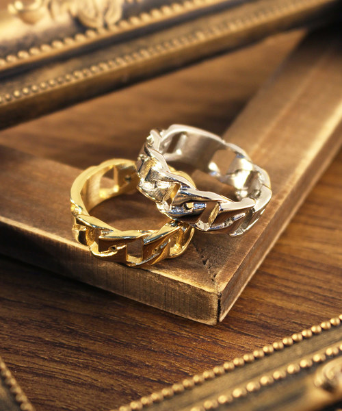 Vaya Con Dios（ヴァヤコンディオス）の「【VayaConDios/ヴァヤコンディオス】ステンレス製チェーンリング（リング・メンズ・シルバー/ゴールド/ブラック・11号/17号/19号/21号/#21/#17/#19）」の8枚目の写真