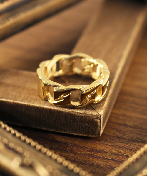 Vaya Con Dios（ヴァヤコンディオス）の「【VayaConDios/ヴァヤコンディオス】ステンレス製チェーンリング（リング・メンズ・シルバー/ゴールド/ブラック・11号/17号/19号/21号/#21/#17/#19）」の9枚目の写真