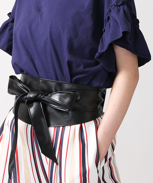 WEGO（ウィゴー）の「WEGO/サッシュベルト（ベルト・レディース・ブラック/ブラウン/キャメル/シルバー・FREE）」の2枚目の写真