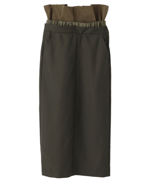 CLANE（クラネ）の「W WAIST SKIRT（スカート・レディース・バーガンディー/カーキ・0/1/2）」の2枚目の写真