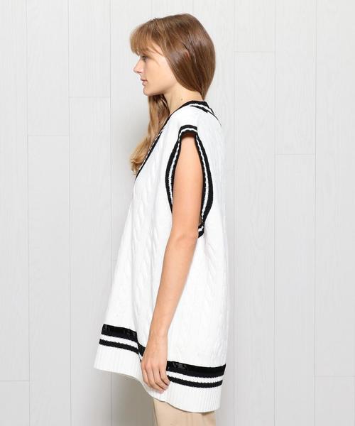 BEAUTY&YOUTH UNITED ARROWS(ビューティーアンドユースユナイテッドアローズ)の「<INSCRIRE>BIG TILDEN KNIT/ニット.(ベスト・レディース・ホワイト・FREE)」の3枚目の写真