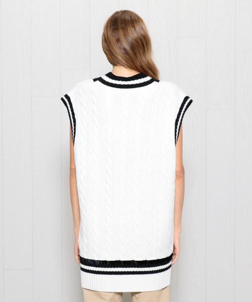 BEAUTY&YOUTH UNITED ARROWS(ビューティーアンドユースユナイテッドアローズ)の「<INSCRIRE>BIG TILDEN KNIT/ニット.(ベスト・レディース・ホワイト・FREE)」の4枚目の写真