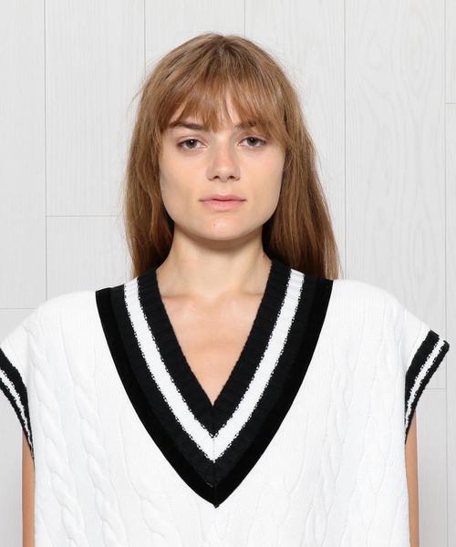 BEAUTY&YOUTH UNITED ARROWS(ビューティーアンドユースユナイテッドアローズ)の「<INSCRIRE>BIG TILDEN KNIT/ニット.(ベスト・レディース・ホワイト・FREE)」の5枚目の写真