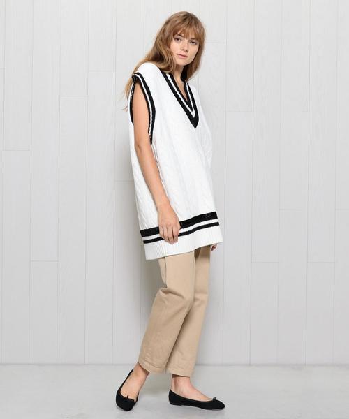 BEAUTY&YOUTH UNITED ARROWS(ビューティーアンドユースユナイテッドアローズ)の「<INSCRIRE>BIG TILDEN KNIT/ニット.(ベスト・レディース・ホワイト・FREE)」の9枚目の写真