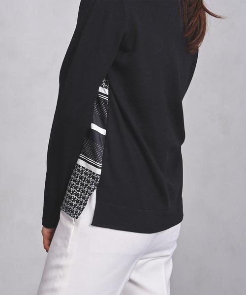 UNITED ARROWS（ユナイテッドアローズ）の「UBCB パネルプリント コンビ Vカーディガン ◆（カーディガン/ボレロ・レディース・ネイビー/ダークグリーン・FREE）」の11枚目の写真