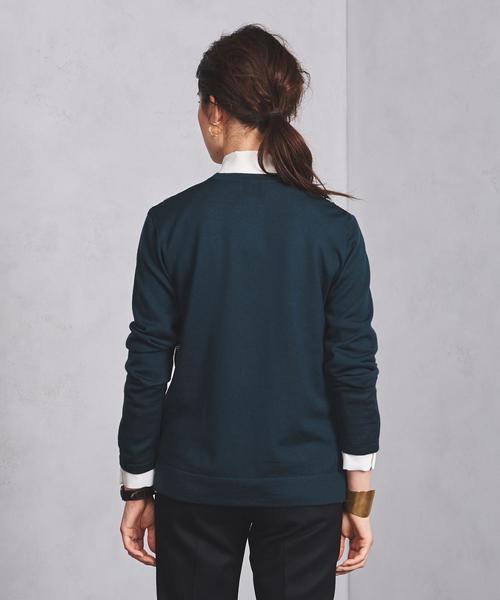 UNITED ARROWS（ユナイテッドアローズ）の「UBCB パネルプリント コンビ Vカーディガン ◆（カーディガン/ボレロ・レディース・ネイビー/ダークグリーン・FREE）」の14枚目の写真