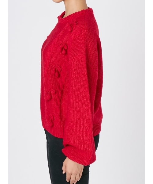 merry jenny（メリージェニー）の「チェリーニット（ニット/セーター・レディース・レッド/ピンク/アイボリー・FREE）」の6枚目の写真