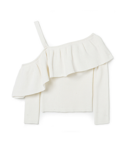 REDYAZEL(レディアゼル)の「【TVオンエアー】ワンショルダープルオーバー ◆(ニット/セーター・レディース・ネイビー/オフホワイト/ピンク・FREE)」の7枚目の写真