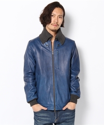 And A | DONKEY LEATHER BLOUSON (ANSOMEONE)(ライダースジャケット)