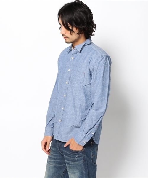 CIAOPANIC(チャオパニック)の「【Ciaopanic】16/-ネップシャンブレーL/S(シャツ/ブラウス・メンズ・ホワイト/ブルー・MEDIUM/LARGE)」の9枚目の写真