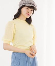 WEGO/チュールスリーブニット