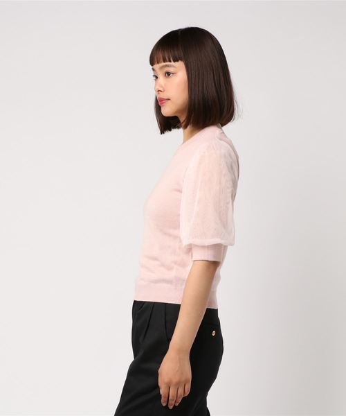 WEGO(ウィゴー)の「WEGO/チュールスリーブニット(ニット/セーター・レディース・ライトイエロー/ホワイト/杢グレー/ライトピンク・FREE)」の10枚目の写真