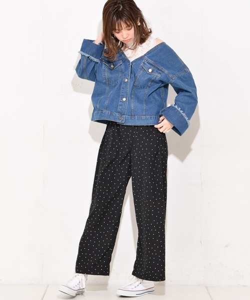 natural couture（ナチュラルクチュール）の「前後VネックGジャン（デニムジャケット・レディース・ブルー/インディゴブルー・FREE）」の11枚目の写真