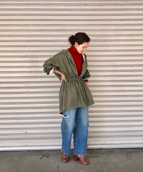 TODAYFUL(トゥデイフル)の「メリノウールタートルニット(ニット/セーター・レディース・オフホワイト/ブラック/ベージュ/レッド・FREE)」の10枚目の写真