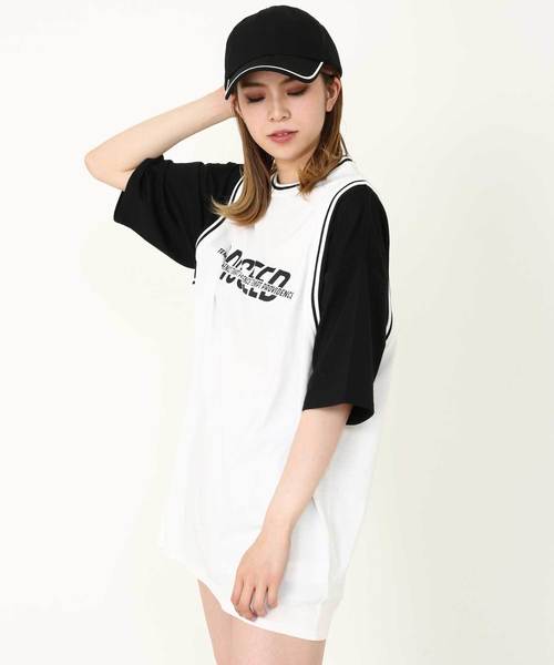 ENVYM（アンビー）の「スポーティーＢＩＧ Ｔ－ＳＨ（Tシャツ/カットソー・レディース・ホワイト/ブラック・FREE）」の8枚目の写真