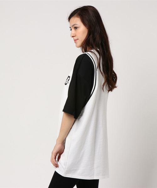 ENVYM（アンビー）の「スポーティーＢＩＧ Ｔ－ＳＨ（Tシャツ/カットソー・レディース・ホワイト/ブラック・FREE）」の3枚目の写真