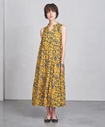 UNITED ARROWS　コットンフラワーマキシワンピース黄色花柄ノースリーブ 32613706_31_D_215.jpg