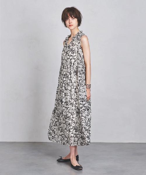 UNITED ARROWS コットン　フラワー マキシワンピース UNITED ARROWS コットン フラワー マキシワンピース 38 - メルカリ