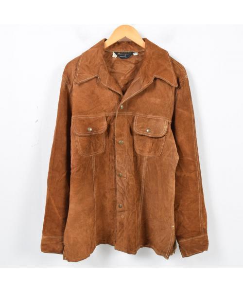 70s Pioneer Wear スエードレザージャケット ブラウン 極上肉厚 70s Pioneer Wear スエードレザージャケット ブラウン 極上肉厚