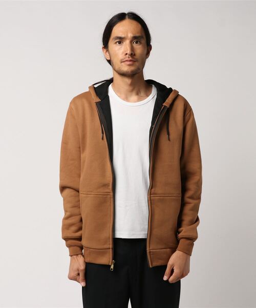 TRADESMAN（トレーズマン）の「【ACE DROP CLOTH CO/エースドロップ】12oz THERMAL HOODED SWEATSHIRT  (UN)（パーカー・メンズ・ブラック/グレー/ネイビー/ブラウン・MEDIUM/SMALL）」の4枚目の写真