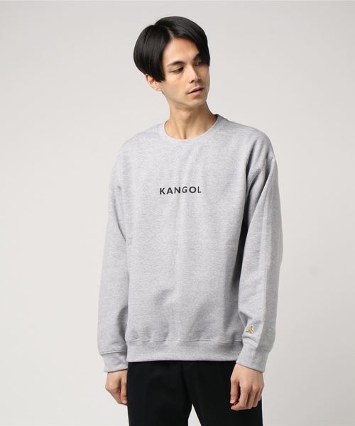 KANGOL（カンゴール）の「【SRES×KANGOL/カンゴール】WEB限定 ロゴプリント/ワッペン クルーネックスウェット（スウェット・メンズ・ホワイト/ブラック/グレー/グリーン・MEDIUM/X-LARGE/LARGE）」の3枚目の写真