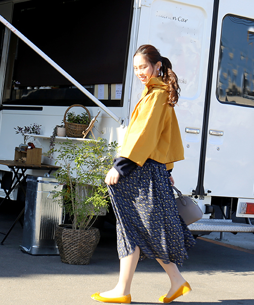 CHARM BERRY TIC(チャームベリーチック)の「リバティシフォンジョーゼットフレアスカート(スカート・レディース・オフホワイト/ブラック/ネイビー・M/L/LL)」の10枚目の写真