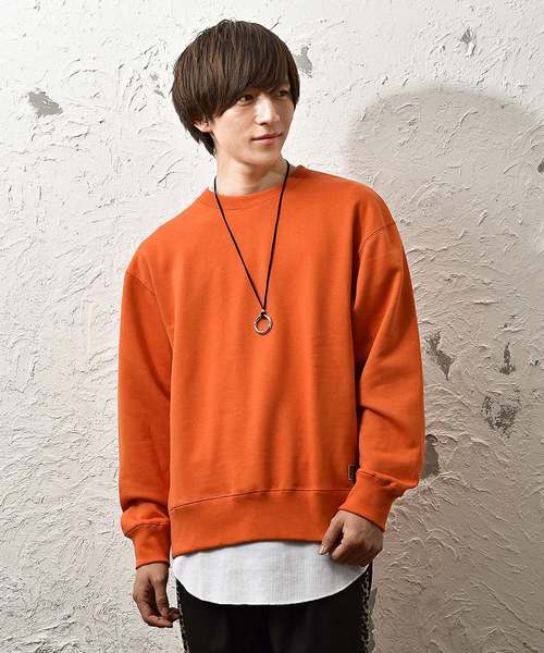 MinoriTY（マイノリティ）の「【BEN DAVIS】ビッグシルエット トレーナー クルースウェット（スウェット・メンズ・ブラック/レッド/オレンジ/ラベンダー/ホワイト系その他/グレー系その他/グリーン系その他・M/L/XL）」の7枚目の写真