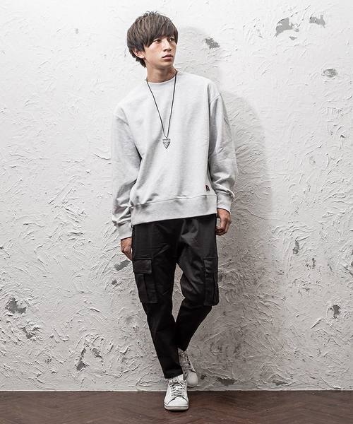 MinoriTY（マイノリティ）の「【BEN DAVIS】ビッグシルエット トレーナー クルースウェット（スウェット・メンズ・ブラック/レッド/オレンジ/ラベンダー/ホワイト系その他/グレー系その他/グリーン系その他・M/L/XL）」の10枚目の写真