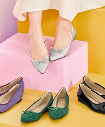 KOBE LETTUCE | ポインテッドトゥ・ラウンドトゥ2TYPEフラットバレエシューズ(バレエシューズ)