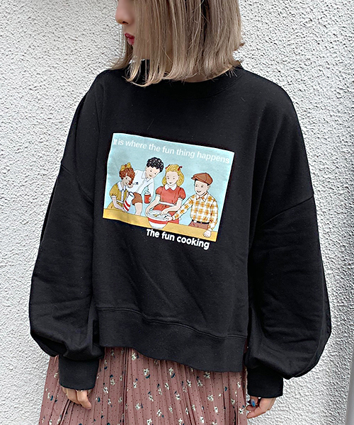 apres jour(アプレジュール)の「アソートプリント袖タックスウェット【ZOZOTOWN限定アイテム】(Tシャツ/カットソー・レディース・チャコールグレー/ブラック/ベージュ/その他/ラベンダー/ライトベージュ・フリー)」の2枚目の写真