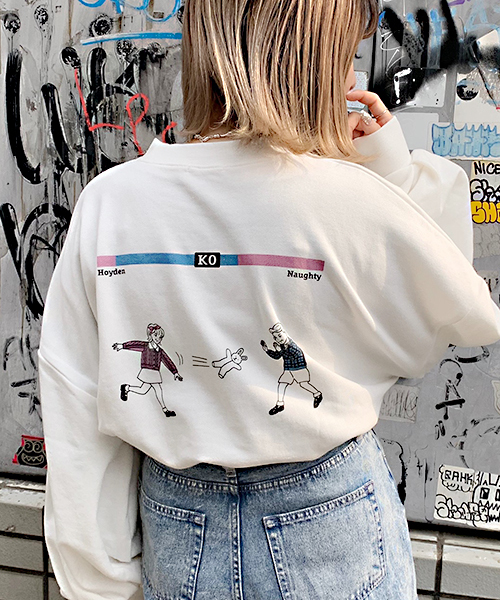 apres jour(アプレジュール)の「アソートプリント袖タックスウェット【ZOZOTOWN限定アイテム】(Tシャツ/カットソー・レディース・チャコールグレー/ブラック/ベージュ/その他/ラベンダー/ライトベージュ・フリー)」の7枚目の写真