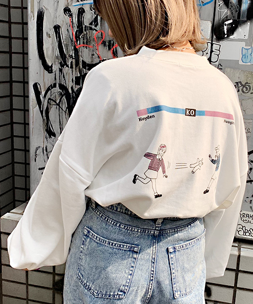 apres jour(アプレジュール)の「アソートプリント袖タックスウェット【ZOZOTOWN限定アイテム】(Tシャツ/カットソー・レディース・チャコールグレー/ブラック/ベージュ/その他/ラベンダー/ライトベージュ・フリー)」の9枚目の写真