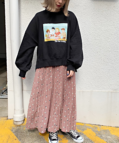 apres jour(アプレジュール)の「アソートプリント袖タックスウェット【ZOZOTOWN限定アイテム】(Tシャツ/カットソー・レディース・チャコールグレー/ブラック/ベージュ/その他/ラベンダー/ライトベージュ・フリー)」の15枚目の写真